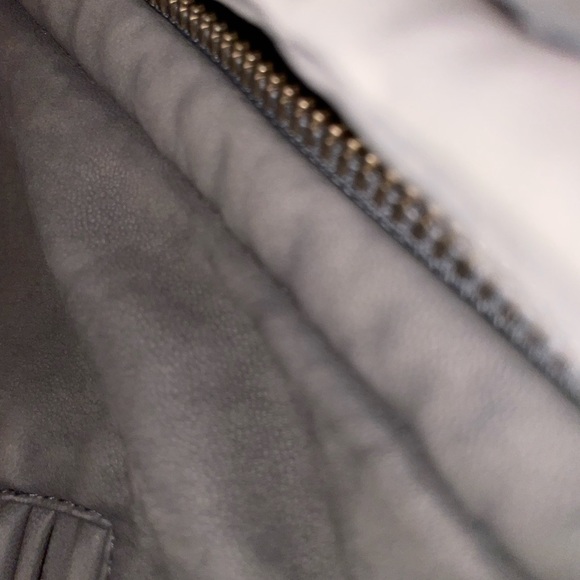 Iro leather jacket size M grey with green hue real leather NWT - Picture 10 of 11